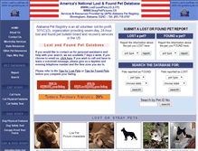 Tablet Screenshot of lostfoundpets.us